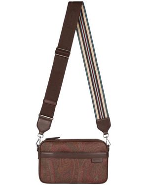 Etro Borsa Paisley A Tracolla Piccola, Uomo - Marrone
