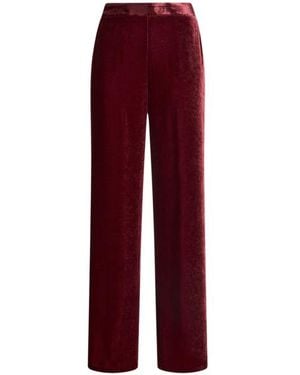 Etro Velvet Palazzo Trousers - Red