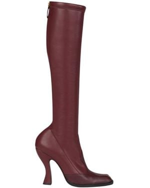 Etro High Leather Boots - Red