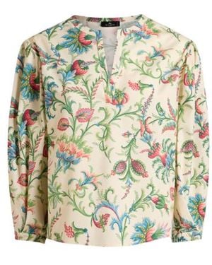 Etro Cotton Blouse With Floral Motif - White