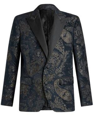 Etro Jacquard Blazer With Embroidery - Black