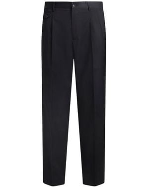 Etro Carrot-Leg Wool Trousers - Blue