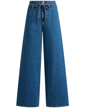 Etro Denim Culottes With Paisley Belt Medallion in Gray | Lyst