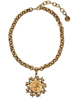 Etro Necklace With Sun And Rays - Metallic