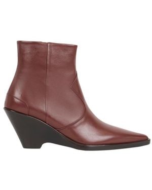 Etro Bottines Compensées En Cuir, Femme, Taille - Violet
