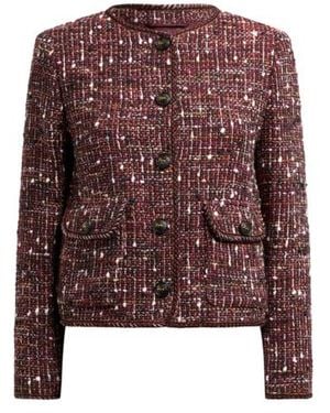 Etro Veste En Tweed De Coton, Femme, Taille - Rouge