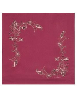 Etro Pochette Aus Bedruckter Seide, Herren - Rot