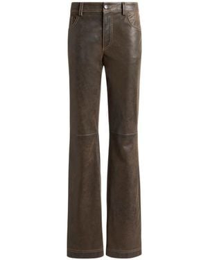 Etro Leather Trousers - Grey