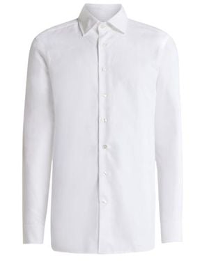 Etro Floral Cotton Jacquard Shirt - White