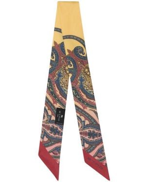 Etro Silk Twill Paisleyina With Placed Paisley Print - White