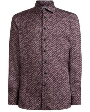 Etro Micro-Paisley Shirt - Purple