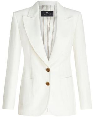 Etro Slub Fabric Jacket - White