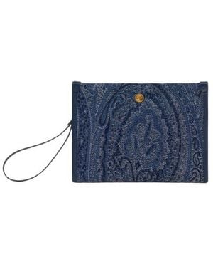Etro Pouch Media - Blu