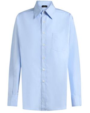 Etro Shirt With Print On The Back - Blue