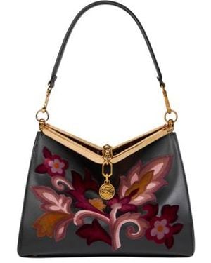 Etro Borsa Vela Media Ricamata, Donna - Rosso