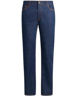 Etro Jeans Im Regular Fit Mit Nähten An Den Vordertaschen, Herren, Größe - Blau