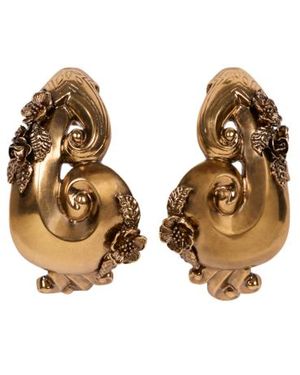 Etro Curly Clip Earrings - Metallic