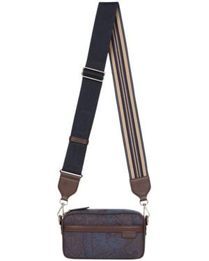 Etro Mini Jacquard Essential Crossbody Bag - White