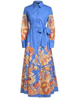 Etro Printed Poplin Shirt Dress - Blue