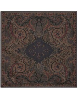 Etro Einstecktuch Aus Seide Mit Print - Schwarz