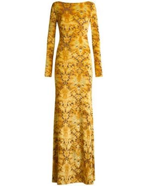 Etro Chenille Jacquard Dress - Metallic