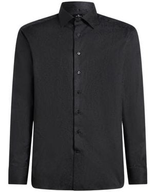 Etro Cotton Jacquard Shirt - Black