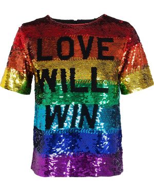 Ashish 'Love Will Win' Sequinned Top - Multicolor