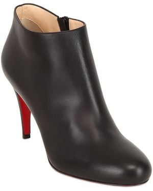Christian Louboutin 85Mm Belle Calf Leather Ankle Boots - Black