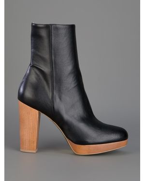 Stella McCartney Wooden Heel Boots - Black
