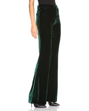 Cushnie et Ochs Velvet Wide-leg Pants - Green