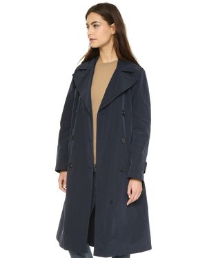 6397 Trench Coat - Navy - Blue