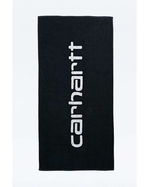Carhartt Script Beach Towel In Black