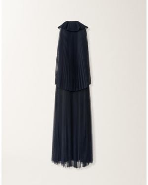 Fabiana Filippi Pleated Tulle Dress - Blue