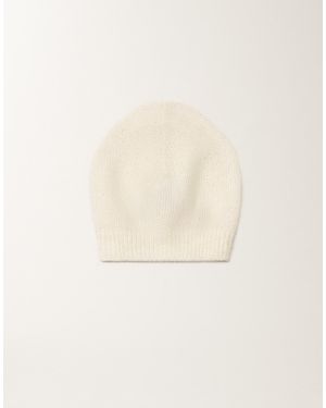 Fabiana Filippi Mohair Cap With Micro Sequins, Raffia - Natural