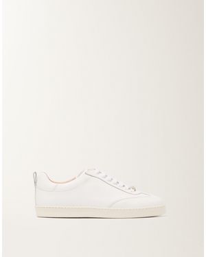 Fabiana Filippi Grain Leather Trainers, Optic - Natural