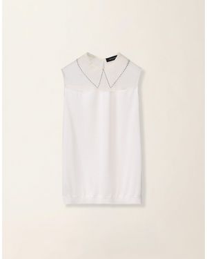Fabiana Filippi Sleeveless Cashmere And Silk Jumper - Natural