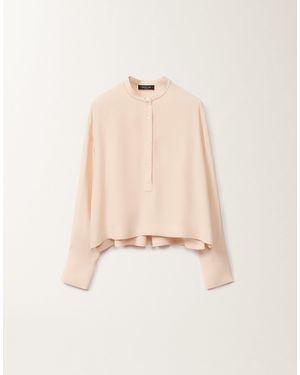Fabiana Filippi Envers Satin Shirt, Dusty - Natural