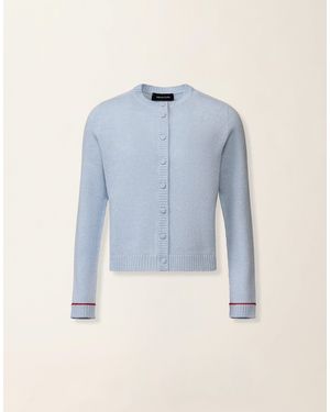 Fabiana Filippi Brushed Platinum Cardigan - Blue
