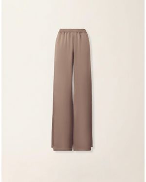 Fabiana Filippi Wide-Leg Enver Satin Trousers - Natural