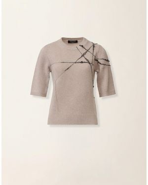 Fabiana Filippi Gauze Cashmere Sweater - Natural