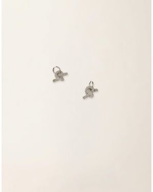 Fabiana Filippi Filo Diamante Knot Earrings, Nickel - Natural