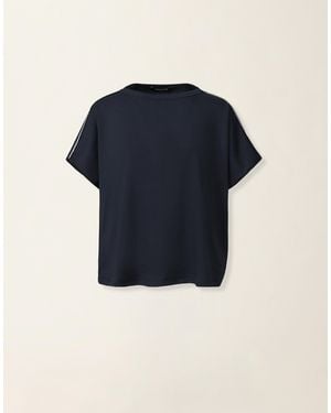 Fabiana Filippi Ribbed Cotton Jersey T-Shirt - Blue