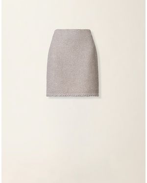 Fabiana Filippi Tweed Miniskirt - Natural
