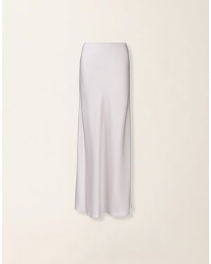 Fabiana Filippi Glossy Enver Satin Skirt - Natural