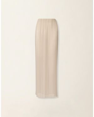 Fabiana Filippi Long Pleated Skirt - Natural