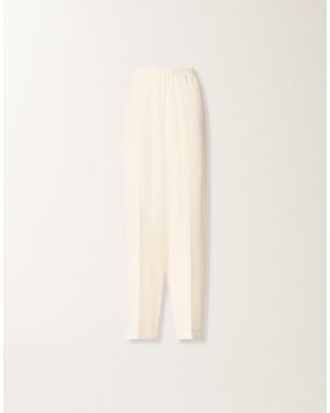 Fabiana Filippi Crepe De Chine Trousers - Natural