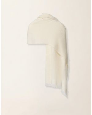 Fabiana Filippi Wool And Cashmere Scarf With Lurex - Natural