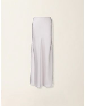 Fabiana Filippi Glossy Enver Satin Skirt - Natural