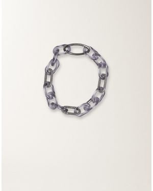 Fabiana Filippi Smoky Plexi Chain Necklace With Filo Diamante - Natural