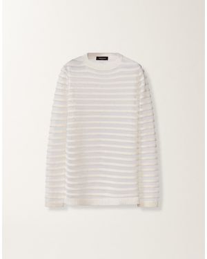 Fabiana Filippi Cotton And Linen Jumper With Sequins - Natural